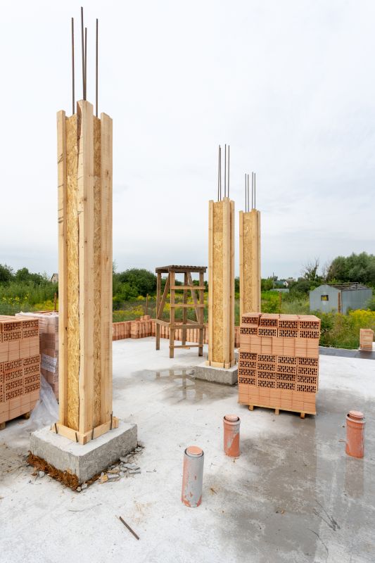 Construction Site with Steel Framework